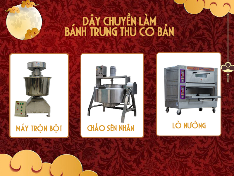 dây chuyền làm bánh trung thu cơ bản