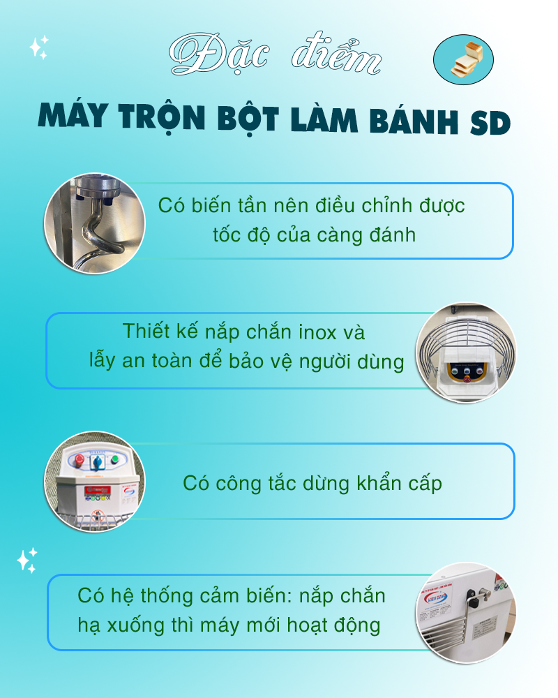 Máy trộn bột mì SD