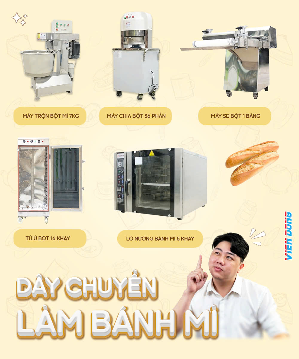 dây chuyền làm bánh mì