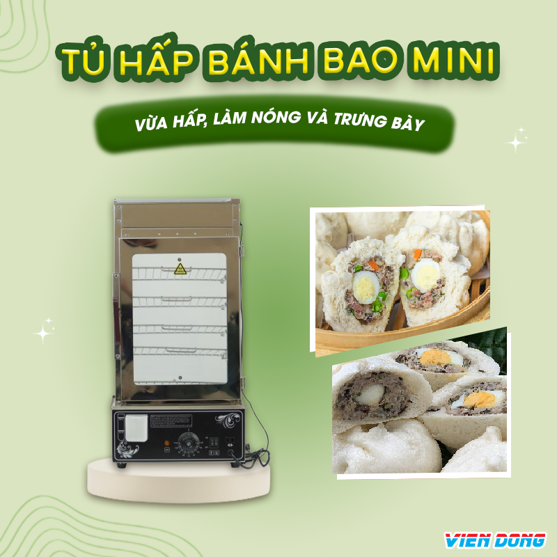 Tủ hấp bánh bao mini