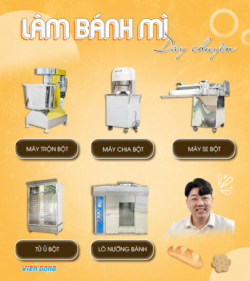 dây chuyền làm bánh mì