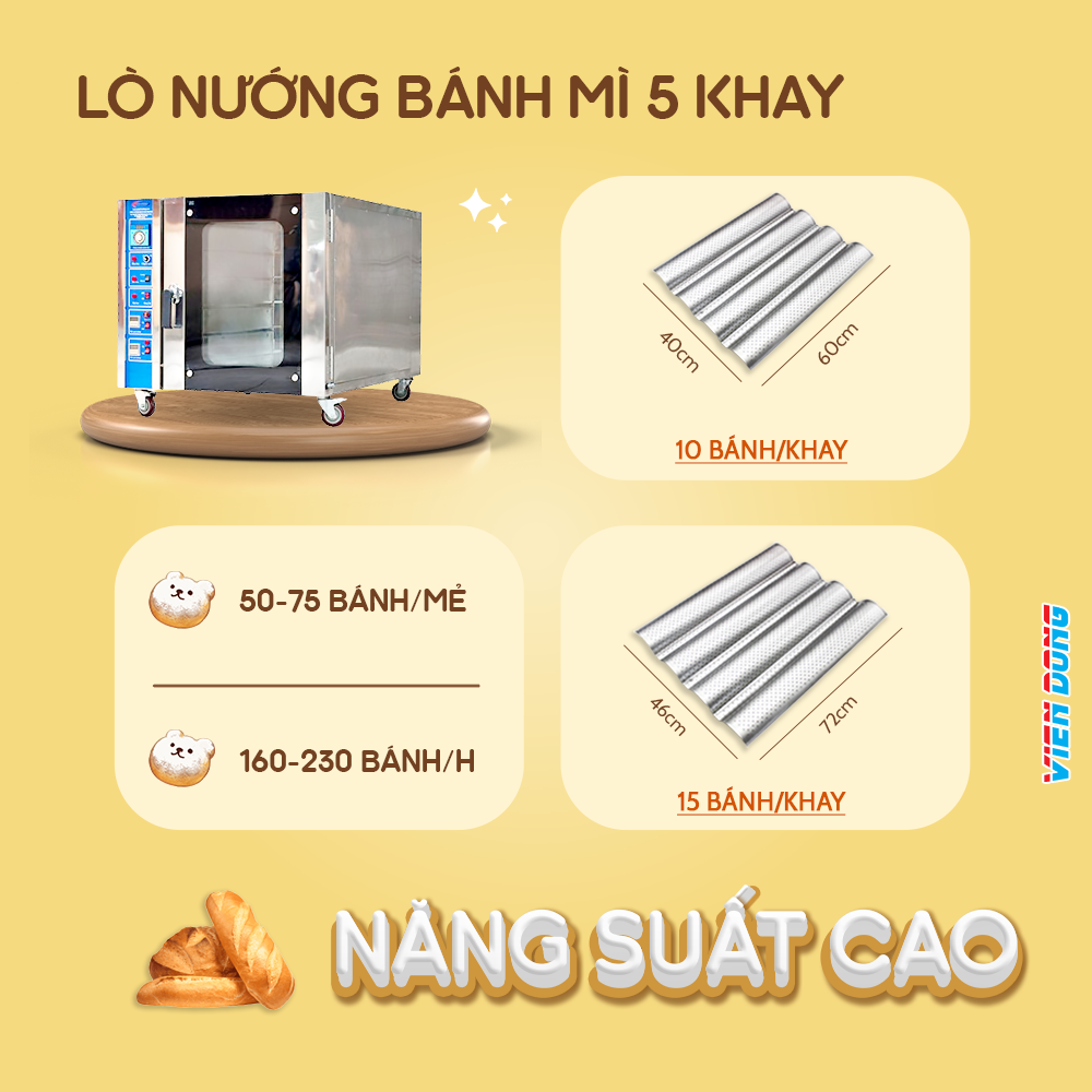 Lò nướng bánh mì đối lưu Việt Nam