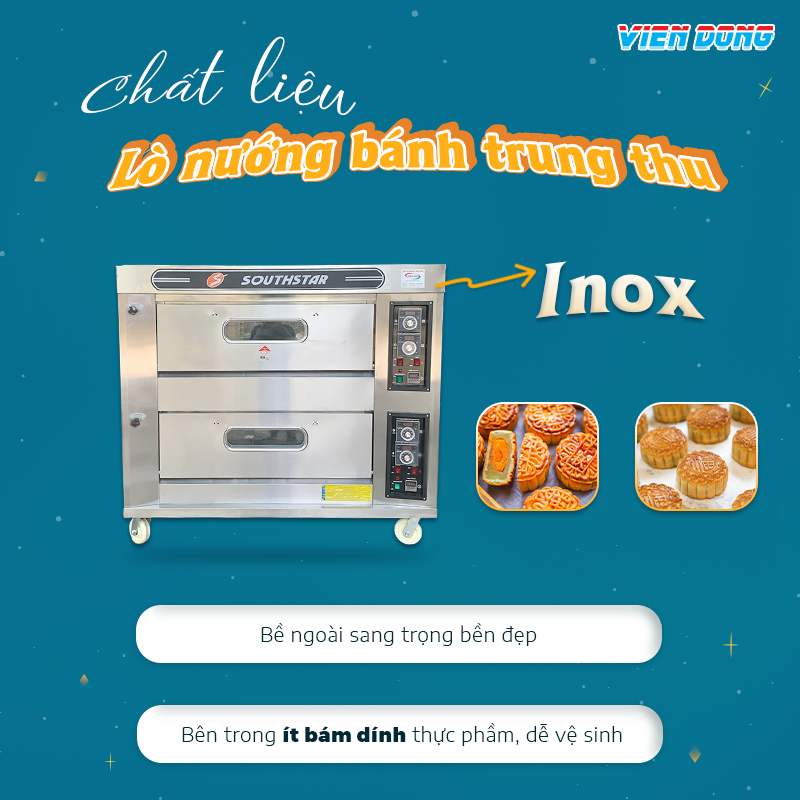 Lò nướng bánh trung thu 2 tầng 4 khay