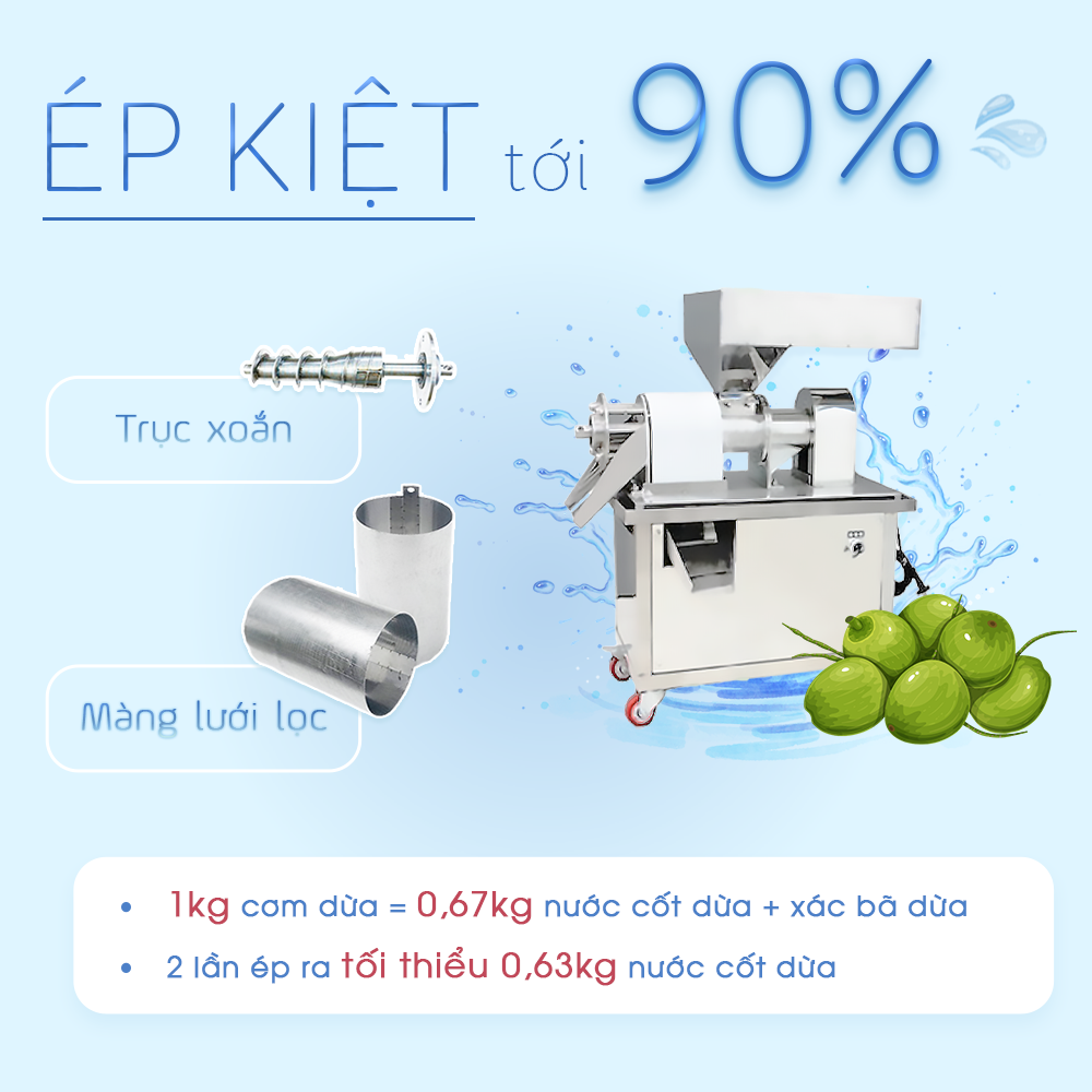 máy ép nước cốt dừa công nghiệp