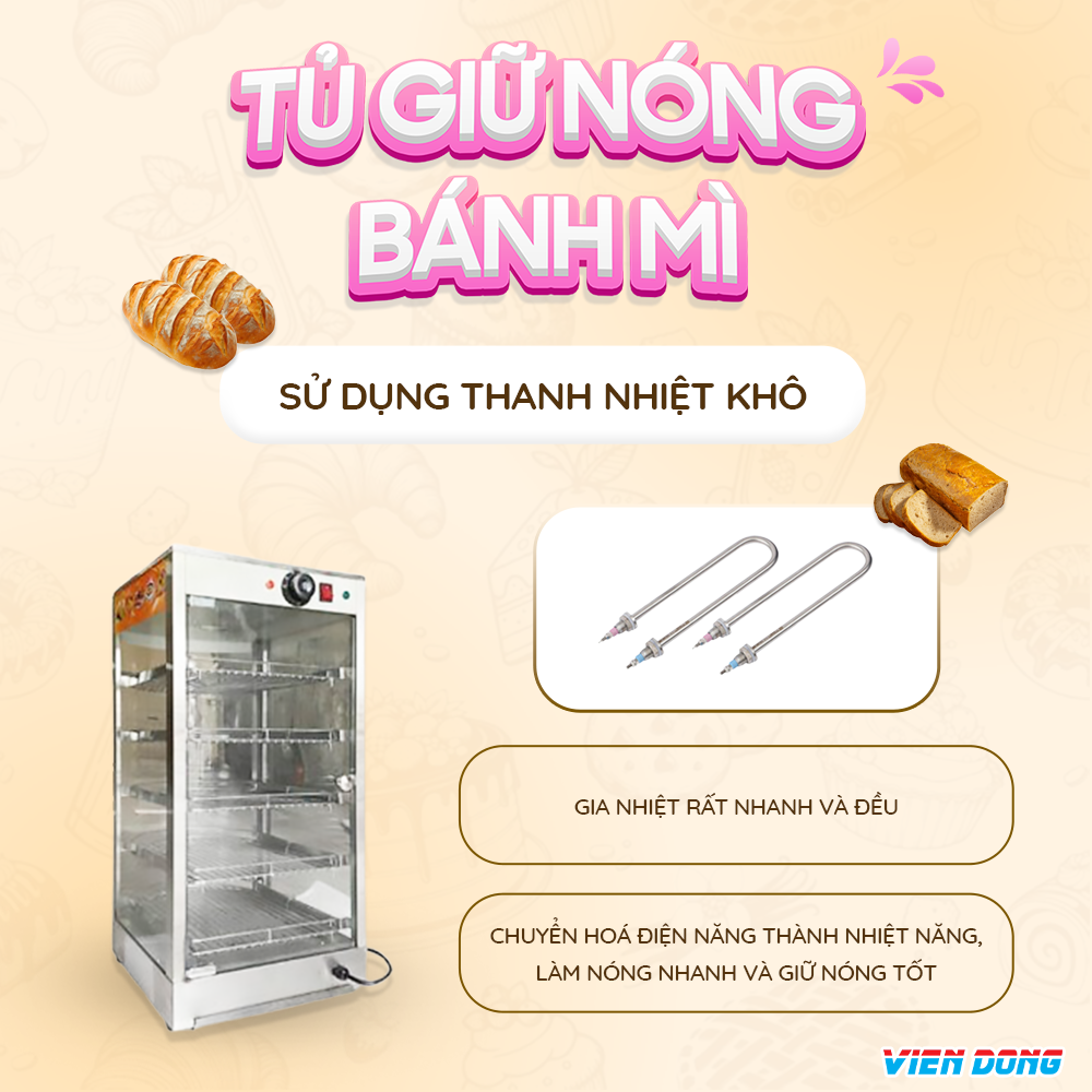 tủ giữ nóng bánh mì