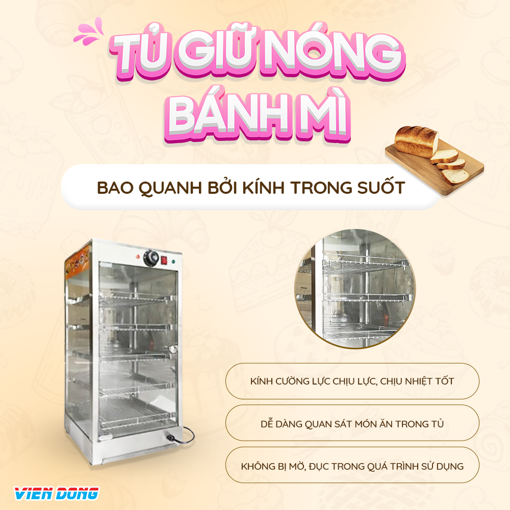 tủ giữ nóng bánh mì