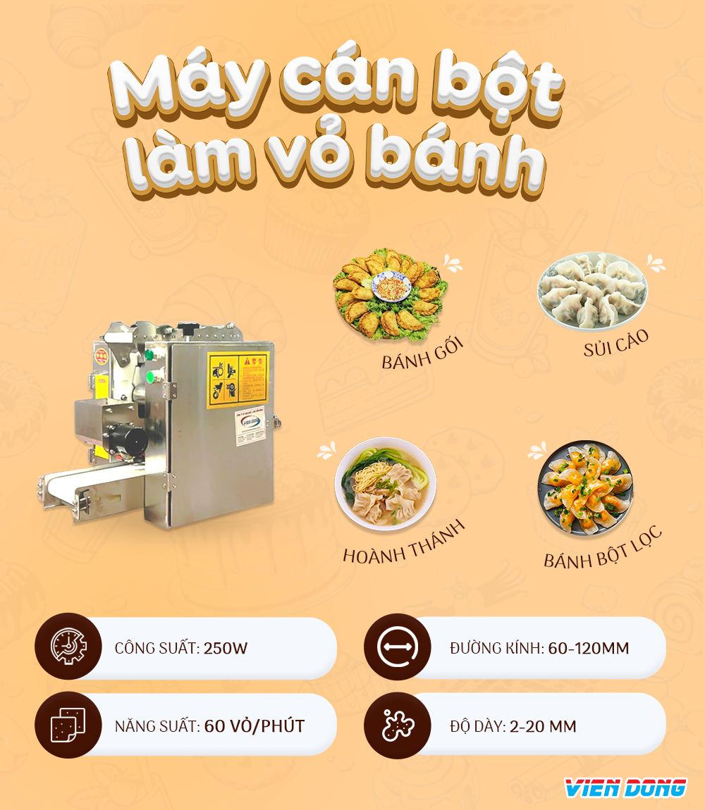 Máy cán bột mì