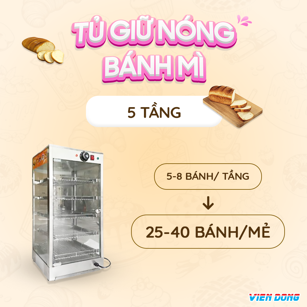 tủ giữ nóng bánh mì