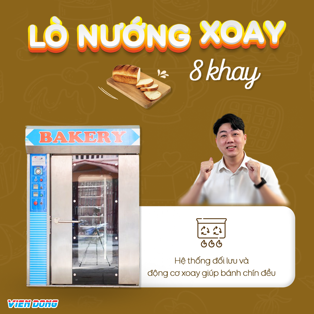 Lò nướng xoay 8 khay