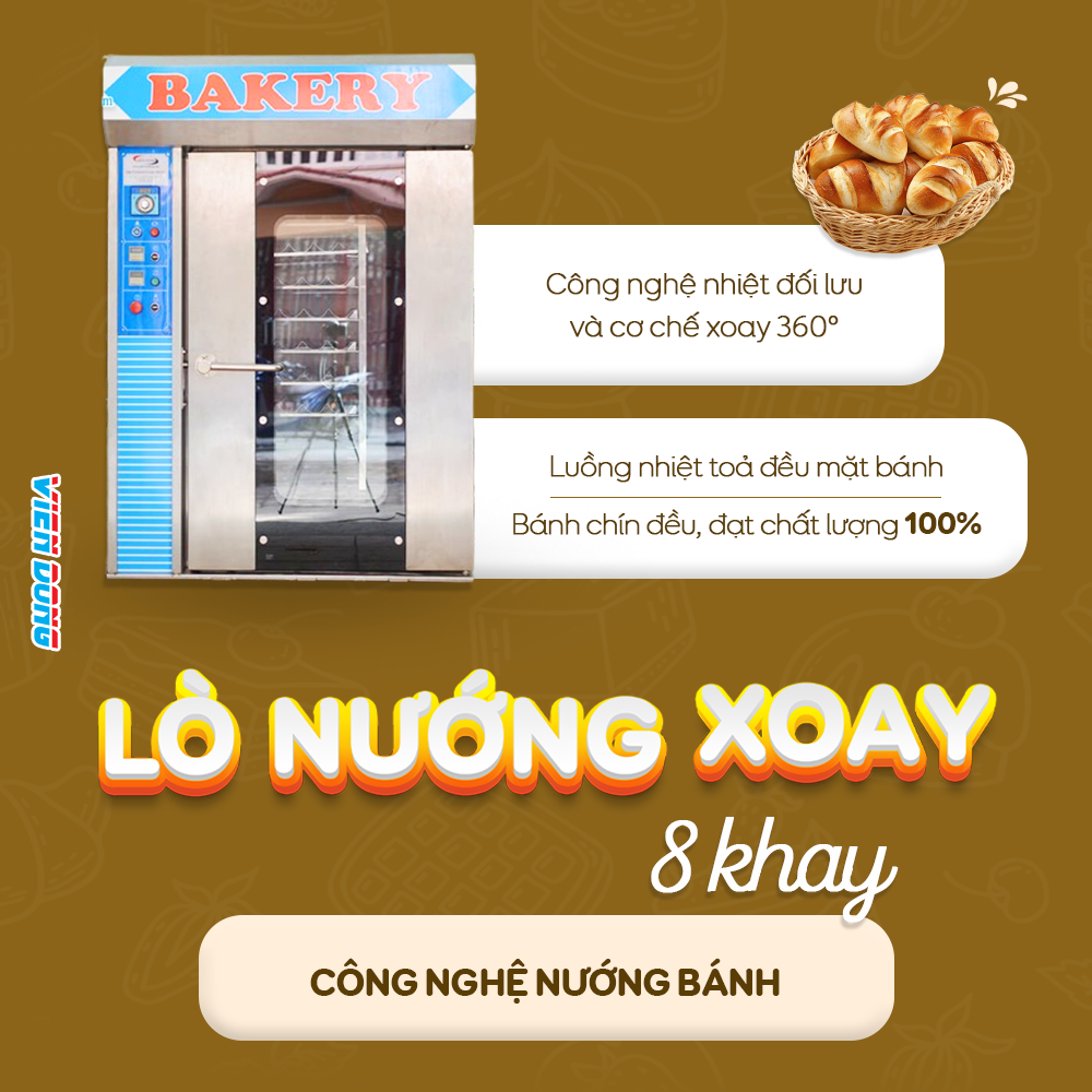 Lò nướng xoay 8 khay