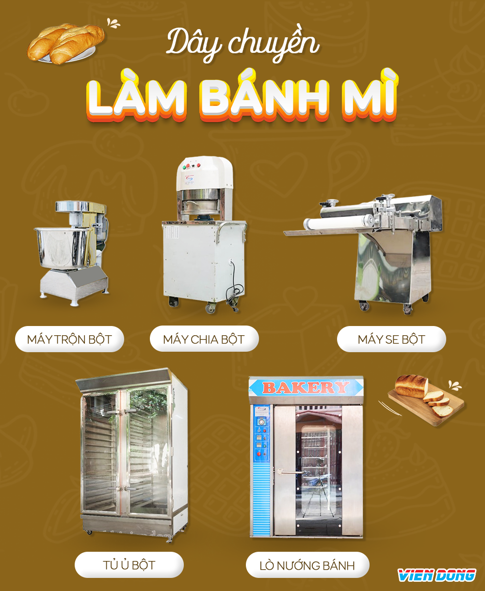 dây chuyền làm bánh mì