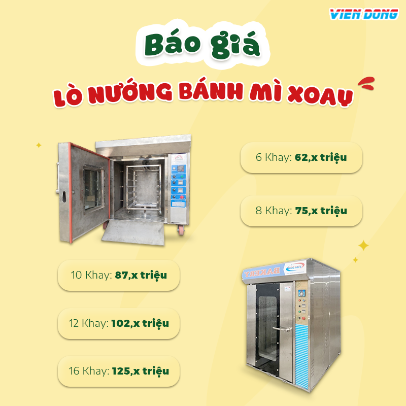 Giá lò nướng bánh mì công nghiệp
